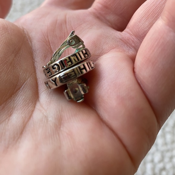 Vintage Retro Tommy Hilfiger Clip-on Earrings Silver - Picture 6 of 7